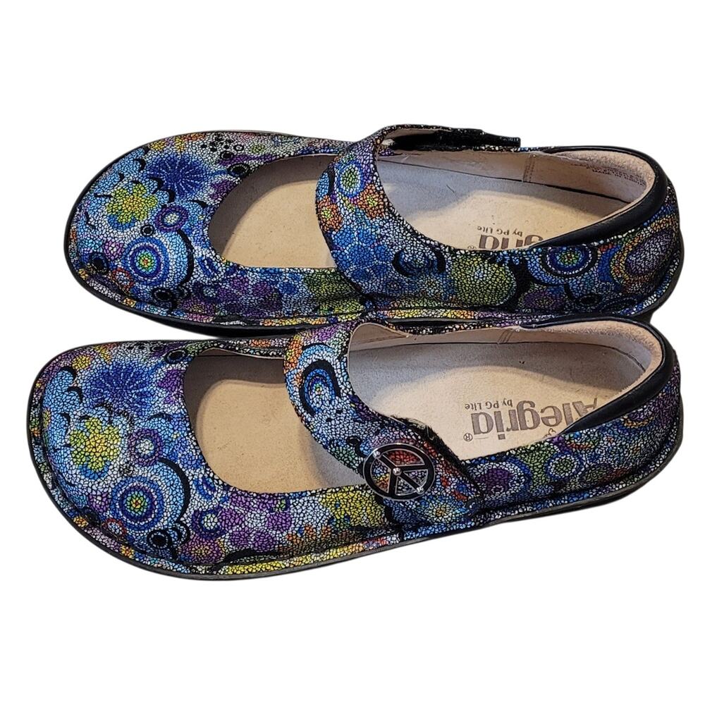 Alegria Paloma Mary Jane Shoes Peace Hippie Chic Dottie Womens 38 (8-8.5) EUC - Picture 3 of 6